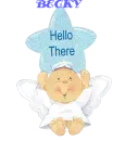 LITTLE ANGEL BABY SWINGING ON STAR