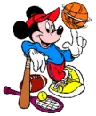 mickey playing sports