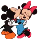 mickey & minnie kissing