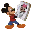 mickey looking at minnies pic.