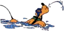 pluto swimming