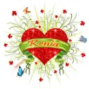 Big red heart with name Kenia