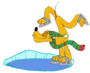 pluto  skateing winter fun