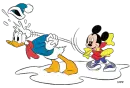 mickey snowball fight