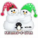 Snowmen with Friends 4 ever text