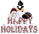Happy Holidays snowman