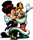 mickey & minnie steping out