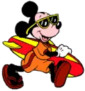 mickey surfing