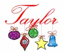 Taylor-Christmas ornaments