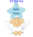 BABY ANGEL SWINGING ON STAR