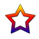 groovy rainbow star
