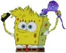 SpongeBob is fixing his hair 