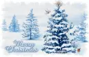 Merry Christmas winter scene