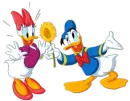 donald giving daisy a flower
