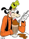 goofy eatting a sunday