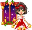 Christmas girl-brunette