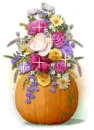Pumpkin with flowers