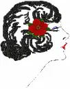 Flapper with poinsettia