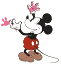 mickey with paint on his hand