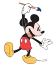 mickey is painting