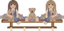 blinkie bar  girls with teddy bears and flowers