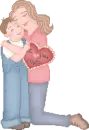 mother hugging son