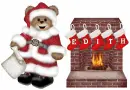 Bear with fireplace and Edith name