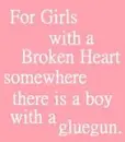 girls with a broken heart saying