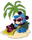 minnie on a beach