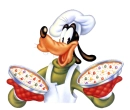 goofy baking some pies