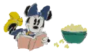 minnie reading a book