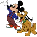 mickey & pluto talking
