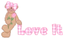 pink teddy bear love it