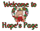 Welcome to Hope's Page