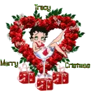 tracy-merry christmas wreath betty boop