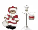Xmas bear with pole with Tracey name