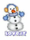 Snowman with Love it text