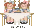 two girls tea for two