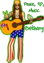 peace, love, music, bethany