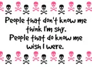 People that dont know me