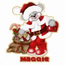Xmas bear with Maggie name