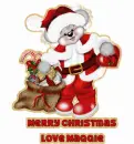 Xmas bear with Maggie name 2