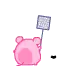 kawaii fat pink mouse