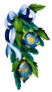 blue ornaments