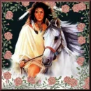 horse with lady