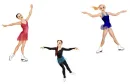ice skaters at rink