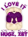 ZET Teddy Heart Purple love it