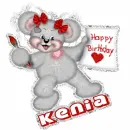Bear with Happy Birthday Kenia