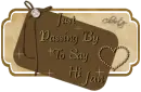 Just passing by to say hi,Jan