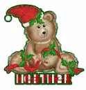 Xmas bear with Heather name